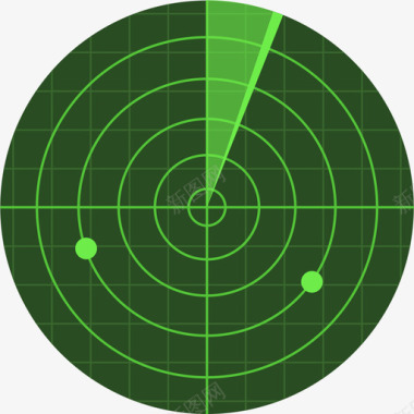 技术雷达技术圆平面图标图标