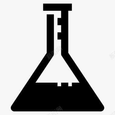 科学生活锥形瓶实验玻璃图标图标