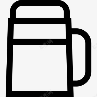 啤酒罐墨西哥元素直线型图标图标