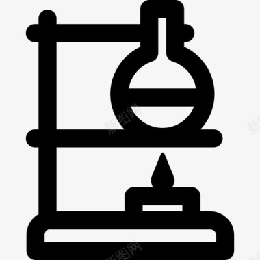 图库素材6烧瓶科学研究6线性图标图标