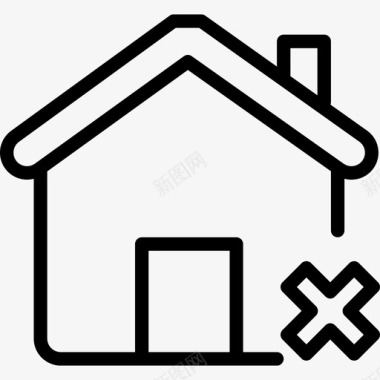 房屋档案式直线式图标图标