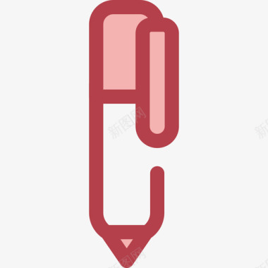 钢笔学校收藏2红色图标图标