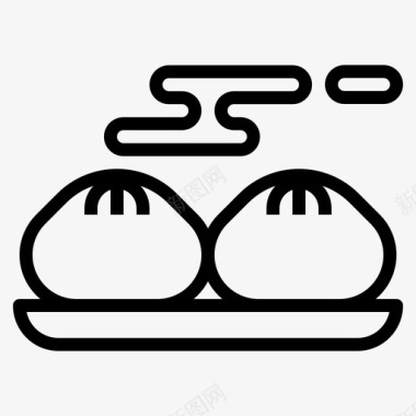 馒头食物饭菜图标图标