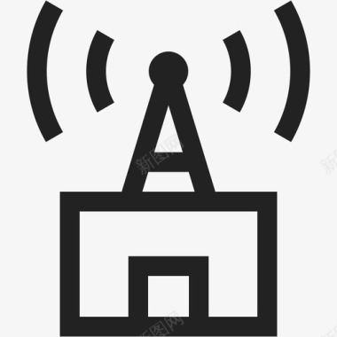 发射器收音机无线电信号图标图标