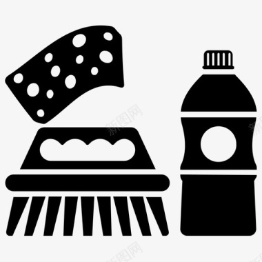 清洁用品清洁工具家庭清洁图标图标