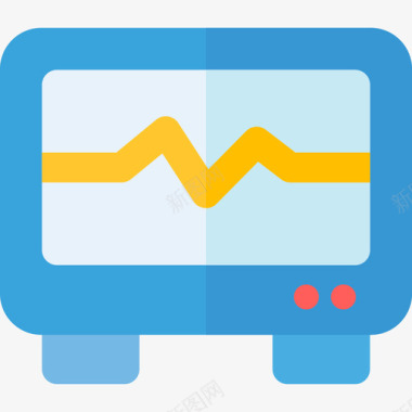 医院小图标心电图5号医院平坦图标图标