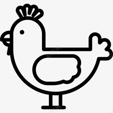 母鸡动物5直系图标图标