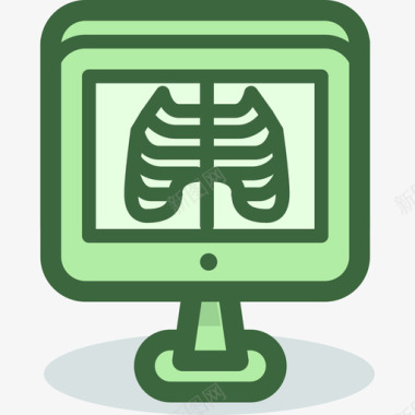 多彩色X射线医用7线色图标图标