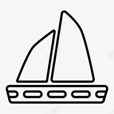 船帆船运动图标图标