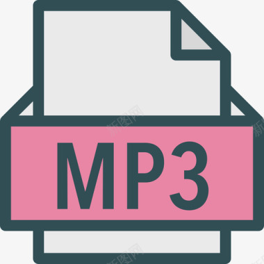 EPS格式3Mp3格式2线性颜色图标图标