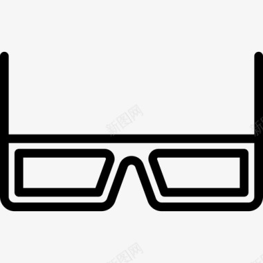 3d眼镜电影元素2线性图标图标