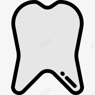 牙齿医疗元素颜色2线颜色图标图标
