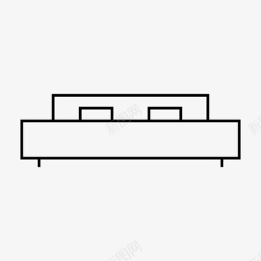 小清新沙发床卧铺沙发图标图标