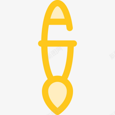 画笔学校元素6黄色图标图标