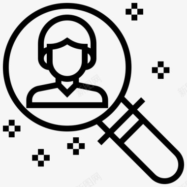 客户洞察力放大人工图标图标