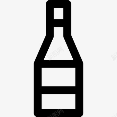 酒瓶酒杯和酒瓶图标图标