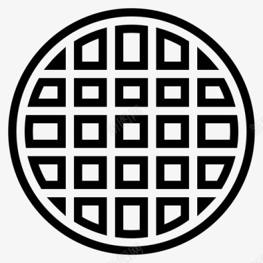 华夫饼华夫饼食物图标图标