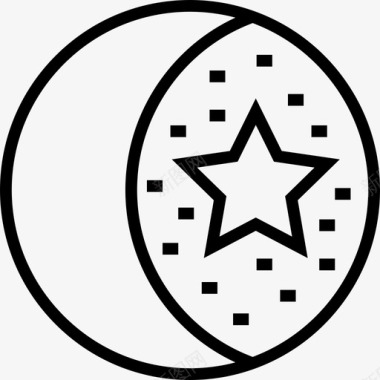 晚上晚上睡眠时间3线性图标图标