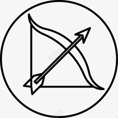 六边形图案射手座的符号形状十二生肖的星座图标图标