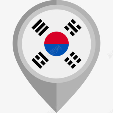 韩国饮品韩国国旗圆形图标图标