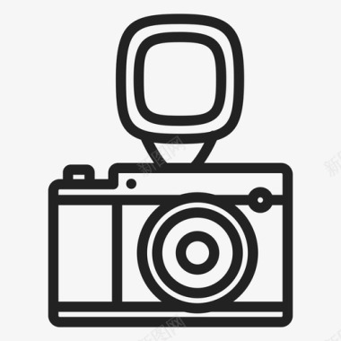 复古照相机镜头摄影图标图标
