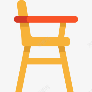 高脚椅儿童元素2扁平图标图标