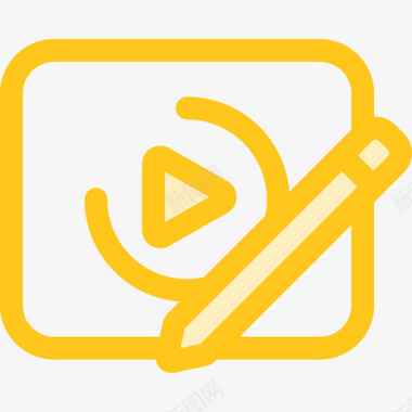 黄色蜜蜂编辑视频工具10黄色图标图标