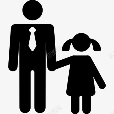 父亲和女儿家庭类型填充图标图标