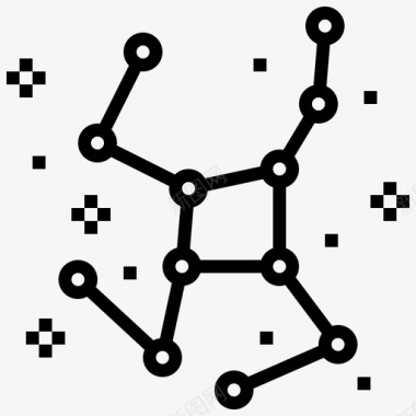 标记路线星座占星术太空图标图标