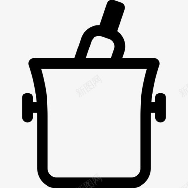冰桶食物线性酒庄元素图标图标