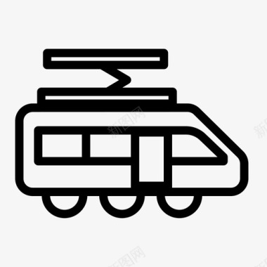 火车火车头公共交通图标图标