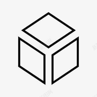 长方形立体盒三维立体立体立体盒图标图标