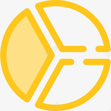 饼图初创企业和新业务5黄色图标图标