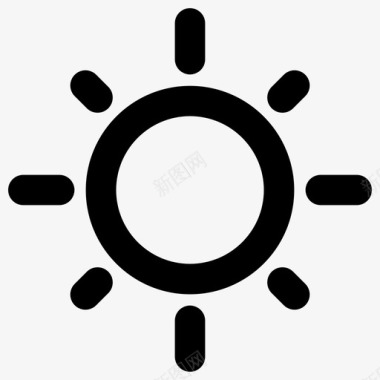 阳光天气因素大胆圆润图标图标