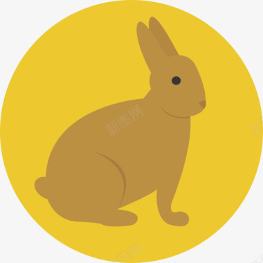 兔子宠物圈平图标图标