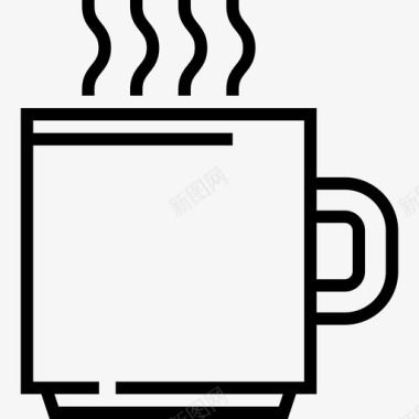 咖啡杯食物7线性图标图标