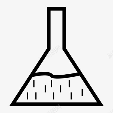 实验瓶研究科学图标图标