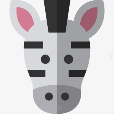 斑马动物6扁平图标图标