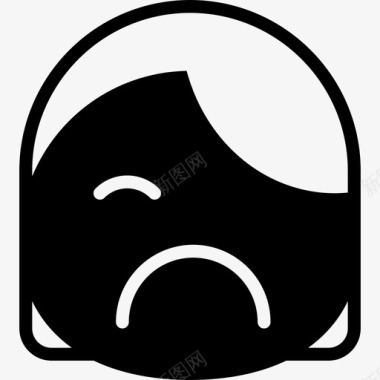 QQ表情图片悲伤表情符号设置填充图标图标