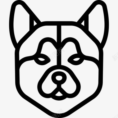 阿拉斯加犬犬种头直系图标图标