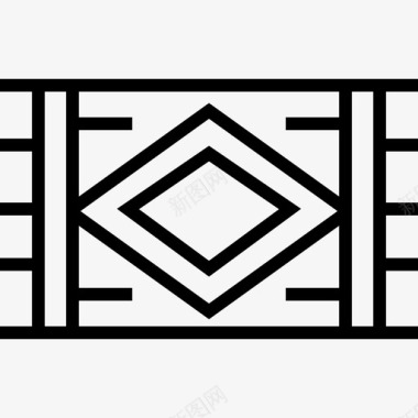 地毯墨西哥元素9线状图标图标