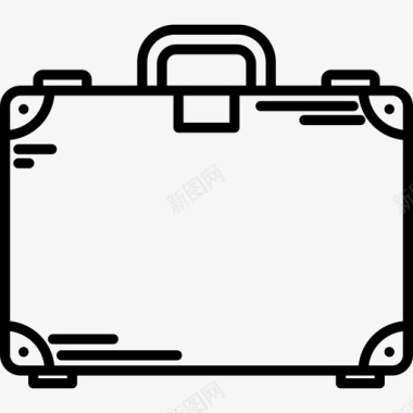手提箱线性细节高中元素线性图标图标