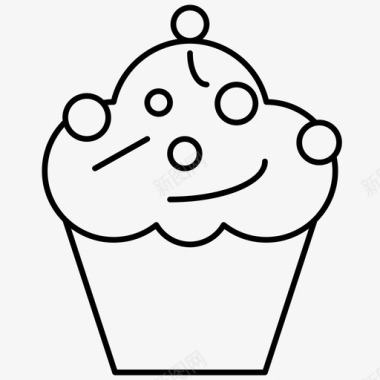 纸杯蛋糕食物甜食图标图标