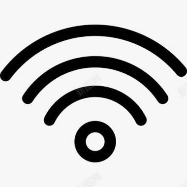 Wifi区域机场标志线性图标图标