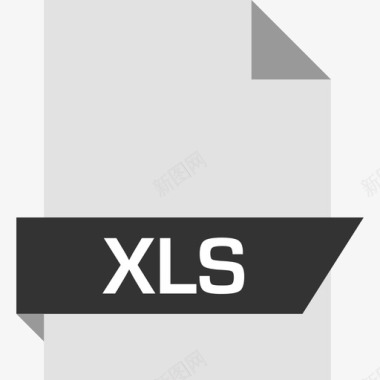 XLSXls文档文件扩展名平面图标图标