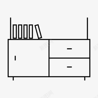 算盘箱子衣柜箱子家具图标图标