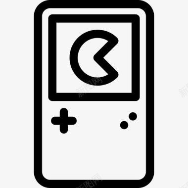 便携式视频游戏机线性游戏元素线性图标图标