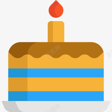 生日蛋糕食物8扁平图标图标