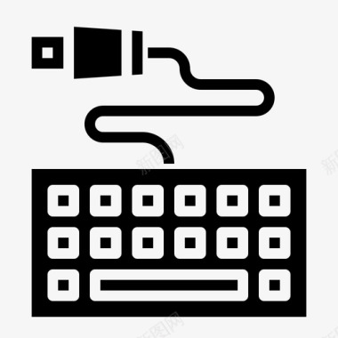 黑色接口键盘电脑硬件图标图标