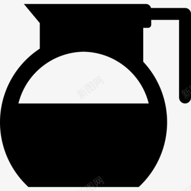 咖啡壶水壶厨房雕刻图标图标